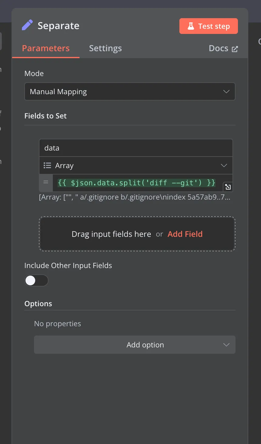 separate to array