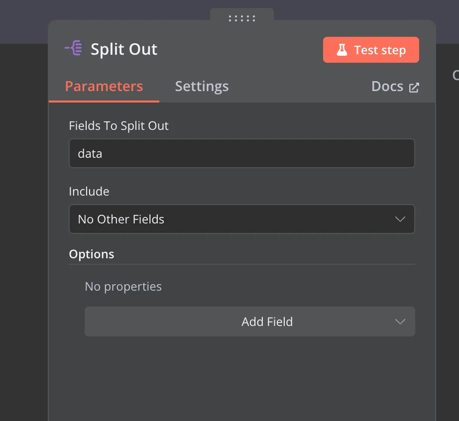 split into items