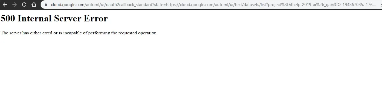 500 error