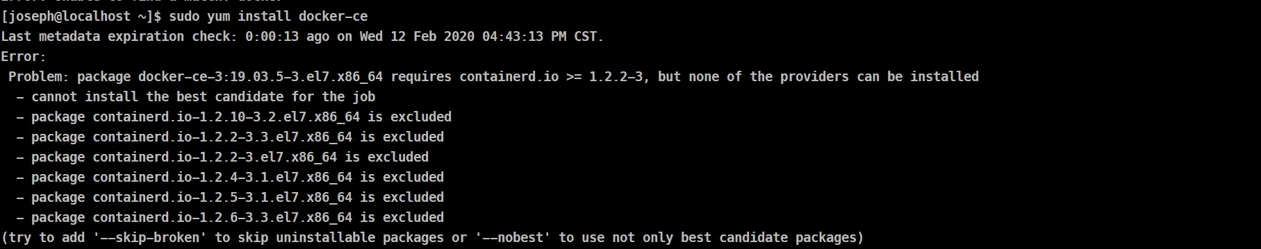docker requires