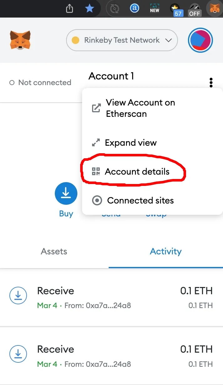 metamask key