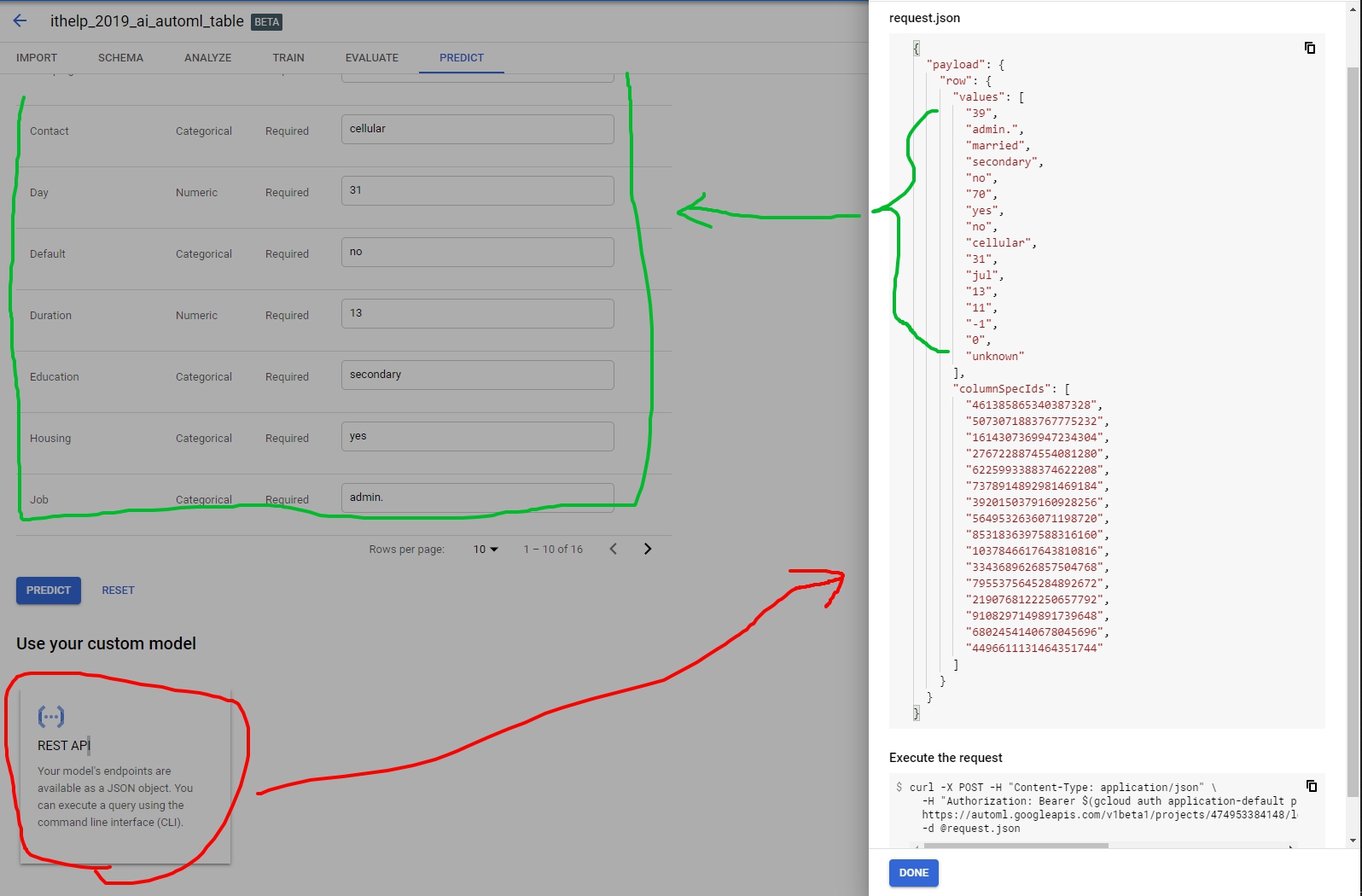 json request